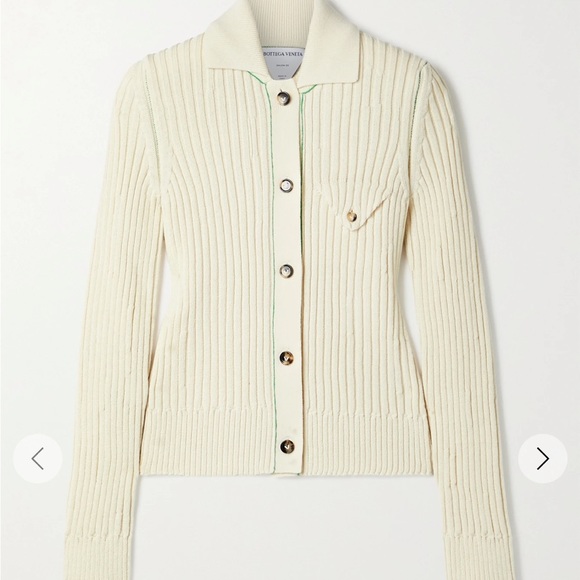 Theory 100% Cashmere Ivory Ribbed Long Sleeve Sweater Cardigan Large - Picture 10 of 11